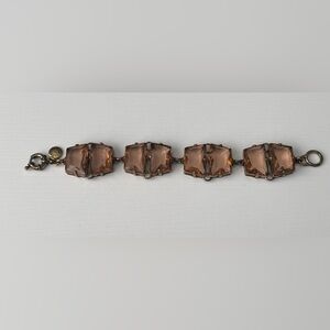 Vintage Orangish Brown JCrew Gemstone Bracelet